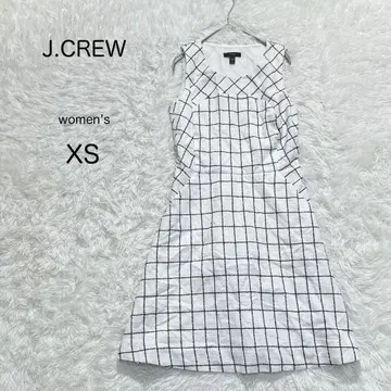 [ J.CREW ] 체크 무늬 슬리브리스 원피스 플레어 원피스 안감 있음