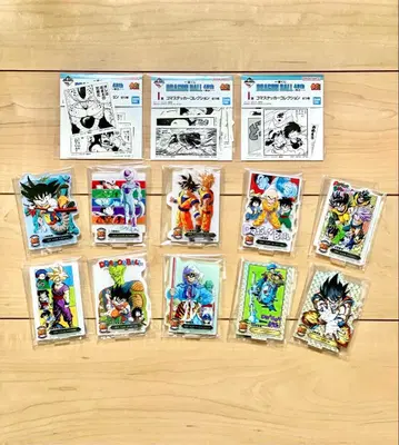 드래곤볼 아크릴 스탠드 10개 & 스티커 3개 세트