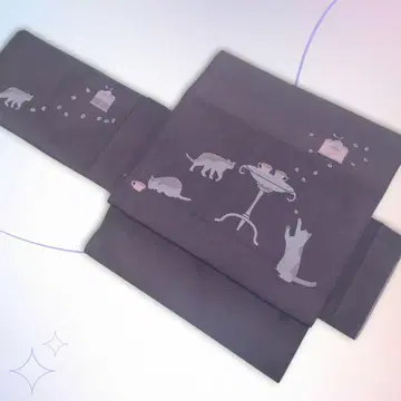 미사용 커피 x 디저트 고양이 오비 1점 디자인 있음