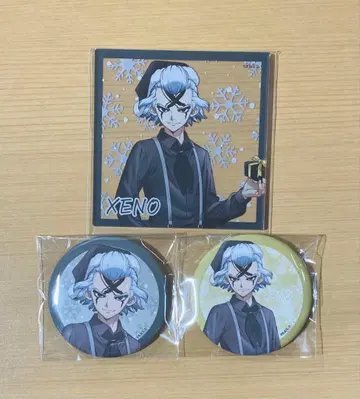 크리스마스 NATSLIVE 제노 Dr.X 캔뱃지 아크릴 코스터