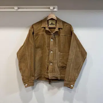 웨어하우스 논페일 블라우스 브라운 덕 데님