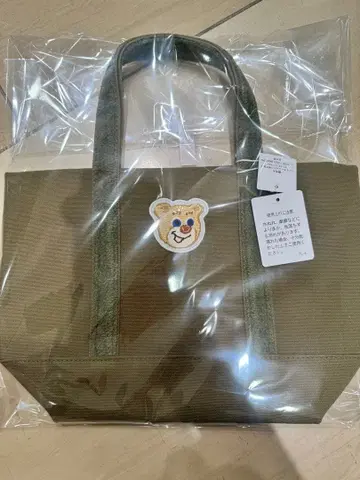 미사용 새상품 올드테디 라브러리 와펜 토트백 카키