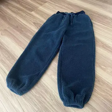새상품급 searoomlynn S 웜 보아 이지 팬츠 네이비