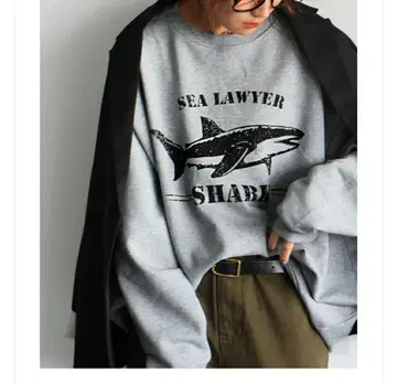 새상품 안티카! 애니멀 칼리지 로고 쭈리 트레이닝복 상어