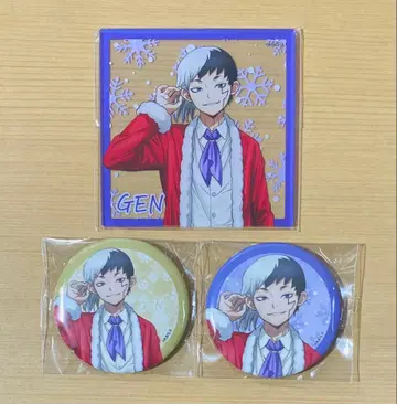 크리스마스 NATSLIVE 아사기리 겐 캔뱃지 아크릴 코스터