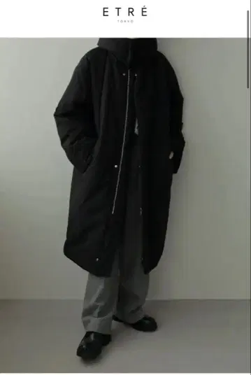 etre tokyo 후디 패딩 롱 코트