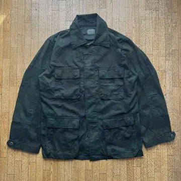 미군 BDU WOODLAND CAMO 자켓 전반기형 블랙 염색