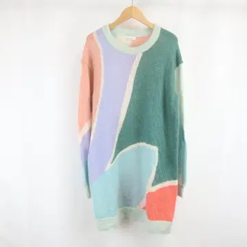 새상품급 PRINCESS tamtam 모헤어 롱 니트 스웨터 T2 그린