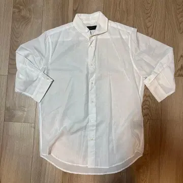 [나노 유니버스] 화이트 7부 소매 티셔츠 셔츠