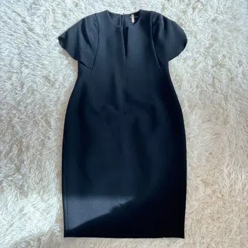 YOKO CHAN 블랙 플레어 슬릿 원피스