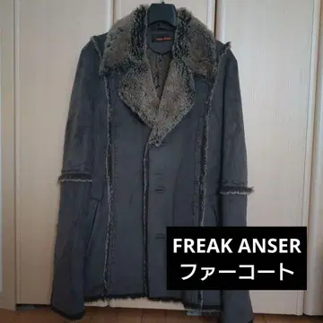 [ FREAK ANSER ] 인조 모피 롱 코트 그레이 새상품급