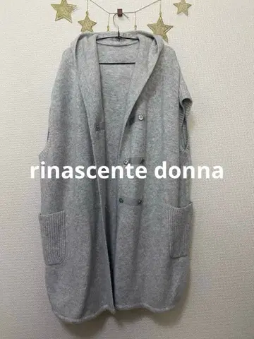 rinascente donna 그레이 후드 부착 니트 베스트