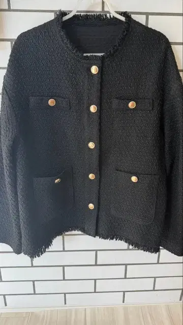 노카라 자켓 블랙