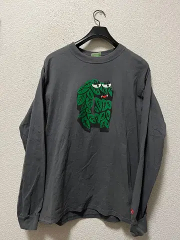 90s 굿이너프 UKG 리프 로고 티셔츠 /M 차콜 빈티지