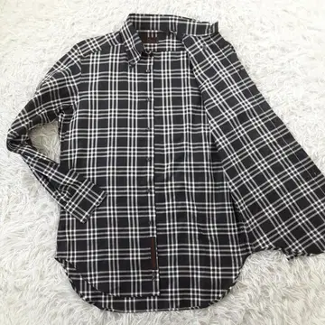 새상품급 ETRO 에트로 버튼 다운 긴팔 셔츠 블랙 화이트 체크 이태리제