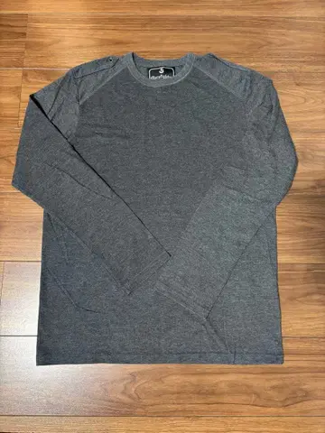 Corefighter 차콜 그레이 긴팔 티셔츠 커트소우 어깨 버튼 포함