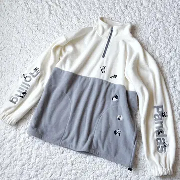 [ 새상품급 ] graniph 그라니프 롤링 팬더즈 하프 지퍼 플리스 S