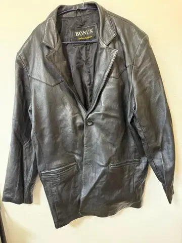 BONUS 블랙 가죽 자켓