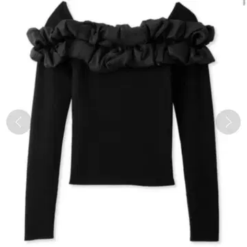 SNIDEL 디자인 프릴 니트 TOPS