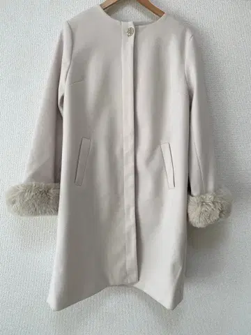 허니즈 여성용 롱 코트 노카라 코트