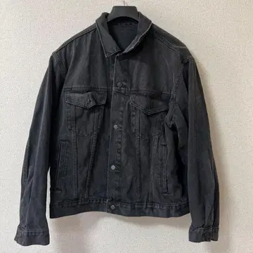 블랙 데님 자켓 캐주얼