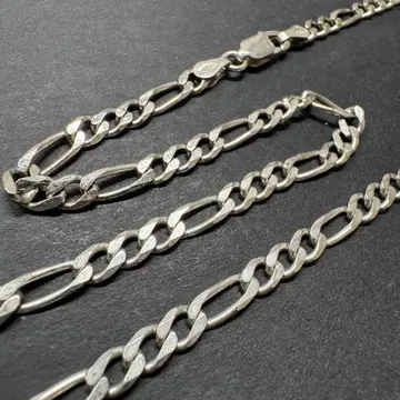 [ 초 와이드 60cm 4mm ] 빈티지 피가로 체인 목걸이