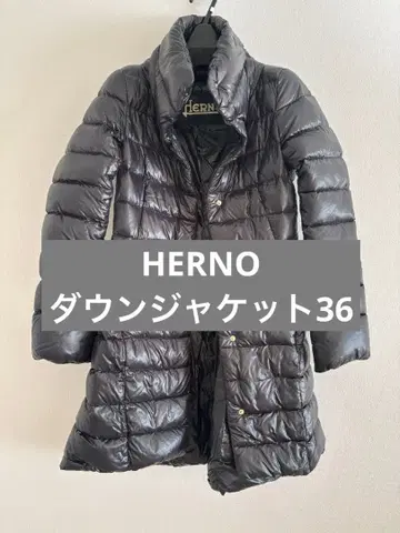 Herno 블랙 롱 다운 자켓 36 사이즈