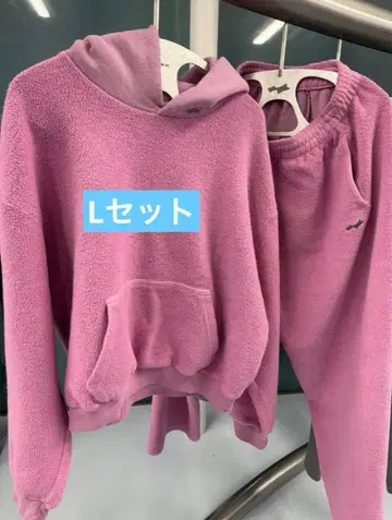 SKYLRK REVERSE PINK HOODIE PANTS L 세트