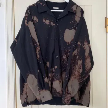 GU 아트 프린트 스플래터 디자인 긴팔 셔츠 사이즈 XXL