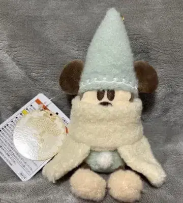 미키 봉제 인형 스카이블루 모자 포함