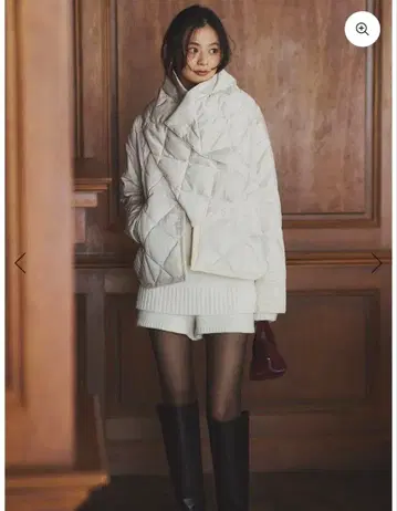 [ TAION x anuans ] 스톨 세트 미들 다운 에크루