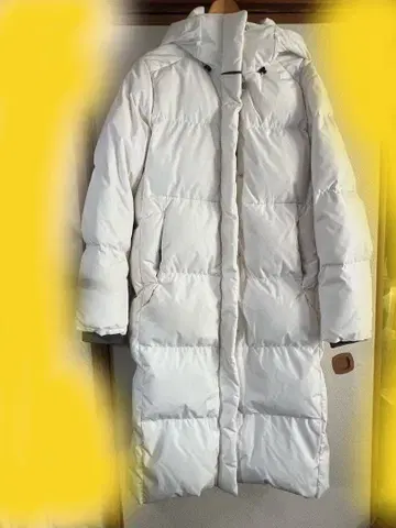 [ SPAO ] 한국 롱 패딩 벤치 코트 화이트 M