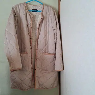 DECOY 여성용 베이지 퀼팅 자켓 코트 11AR