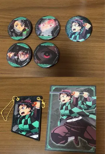 귀멸의 칼날 카마도 탄지로 극장판 무한성편 캔뱃지 엽서 키링