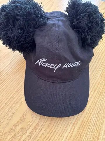 미키마우스 귀도리 모자 블랙