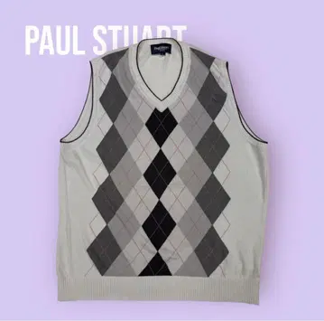 폴 스튜어트 아가일 무늬 베스트 L 사이즈 니트 S-1318