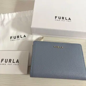 FURLA 접이식 지갑 라이트 블루