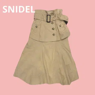 SNIDEL 스나이델 트렌치풍 플레어 스커트 사이즈 0