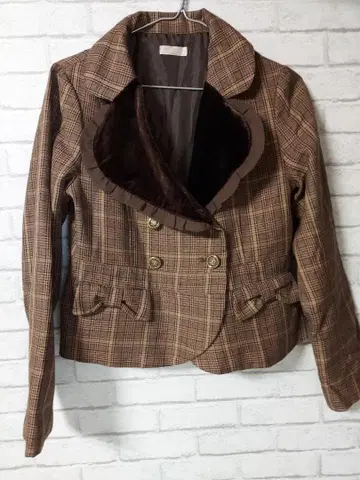 axes femme POETIQUE 체크 무늬 테일러드 자켓