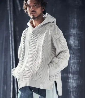 [ 새상품 ] ANGENEHM 앙게네임 니트 후디 ecru S