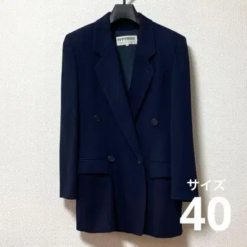 erreuno 울 더블 자켓 사이즈 40 네이비 이탈리아제
