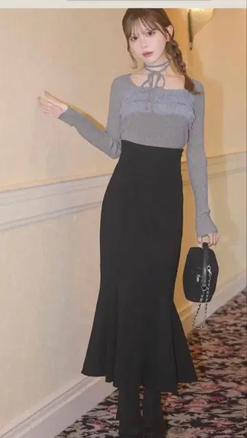 미사용 새상품 미셸 마카롱 성인용 슬림 레그 스커트