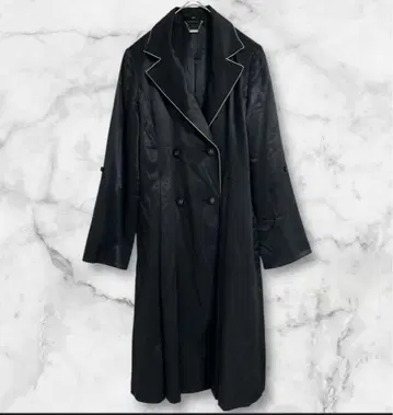 제이앤알 블랙 더블 브레스트 롱 코트 M 사이즈