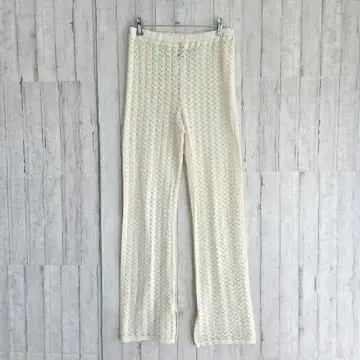 아즈노즈 핑키 레이스 팬츠 비침 크로셰 니트 슬릿 프리