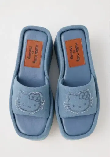 헬로키티 마우시 블루 슬라이드 샌들
