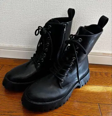 부츠 블랙 통굽