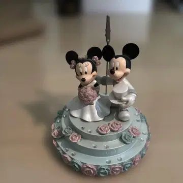 미키 미니 웨딩 케이크 피규어