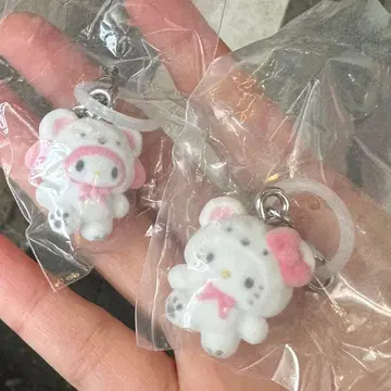 산리오 포근포근 스노우 마커 액세서리 키티 마이멜로디 2개 세트