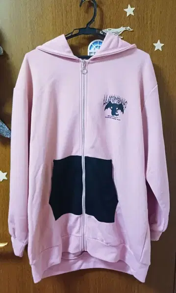 로로마닉 산리오 지뢰계 핑크 후드티 체리