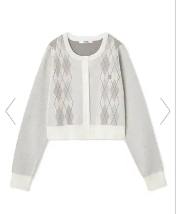 스나이델 아가일 무늬 니트 가디건